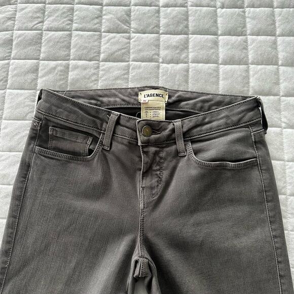 LAGENCE Jeans Womens Gray Chantal Low Rise Skinny Stretch Ankle 26 - Picture 2 of 12